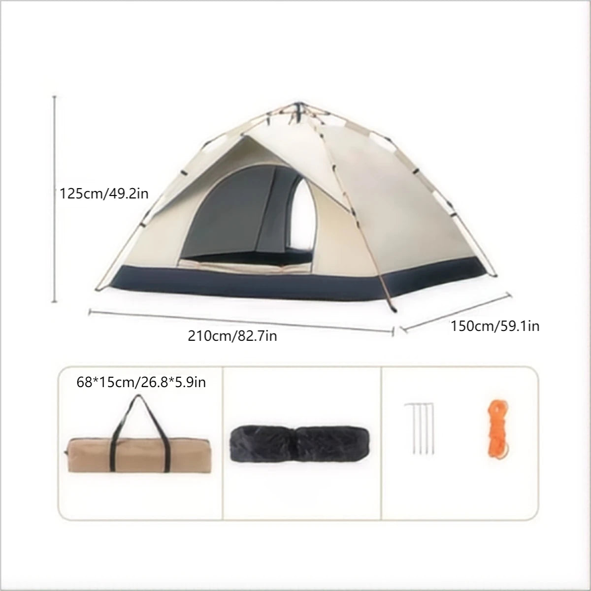 JD Performance Gear Automatic Camping Family Tent Outdoor