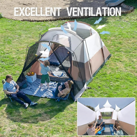 JD Performance Gear Family Tent With Curtain Room Waterproof