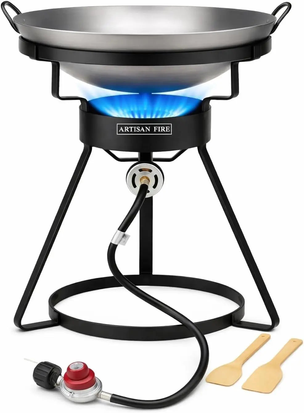 Outdoor Cooker Stove With Iron Wok Propane Grill 55,000 BTU