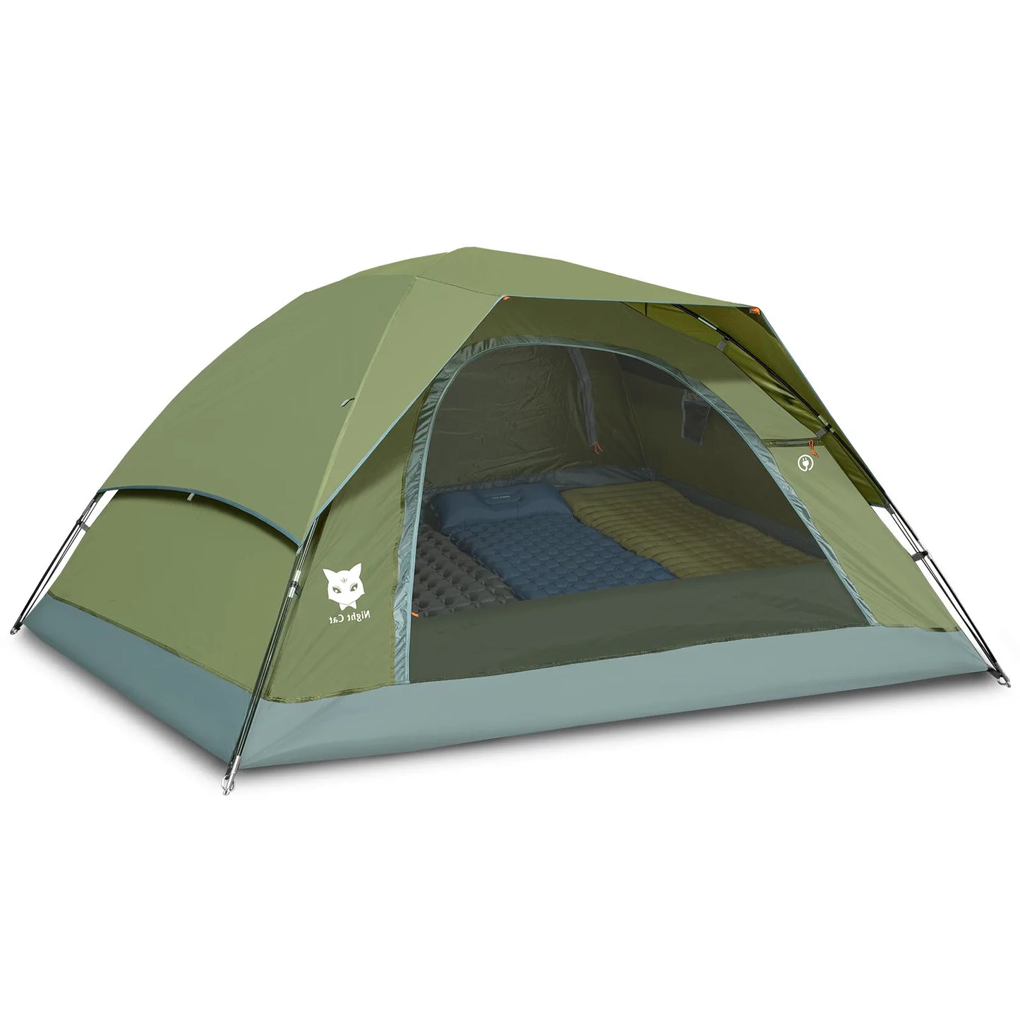 Night Cat Waterproof Double Layer Camping Tent With Rainfly
