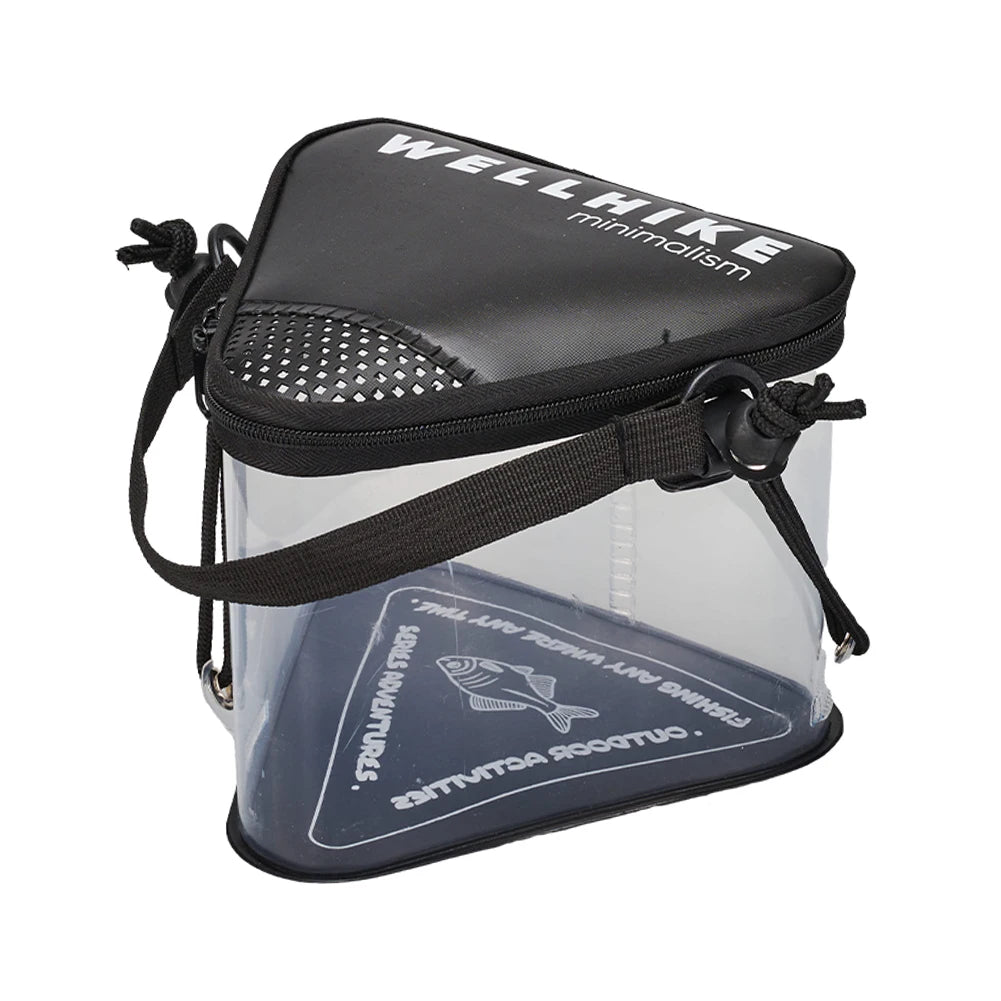 WELLHIKE Collapsible Outdoor Live Fish Bucket with Breathable Mesh Lid