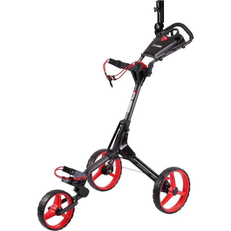 YTYIN Lightweight Folding 3 Wheel Push Pull Golf Cart