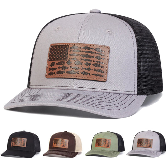 Zhejiang Little Fish Flag Leather Label Baseball Cap