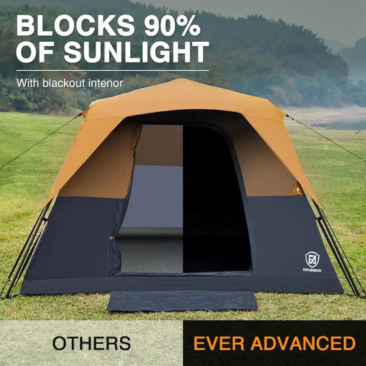 YTYIN Blackout Camping Tent Cabin Rainfly Easy Setup