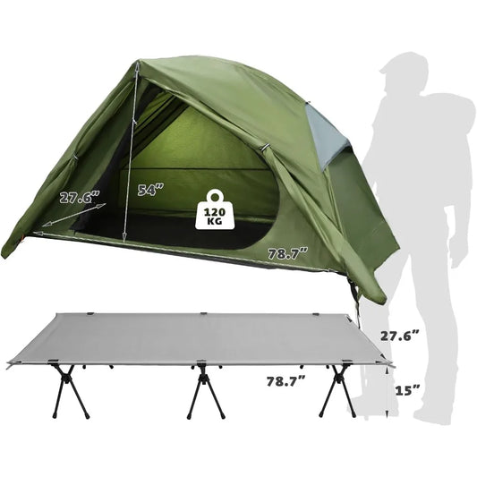 Building Four In One Camping Cot Tent Foldable Elevated Bed