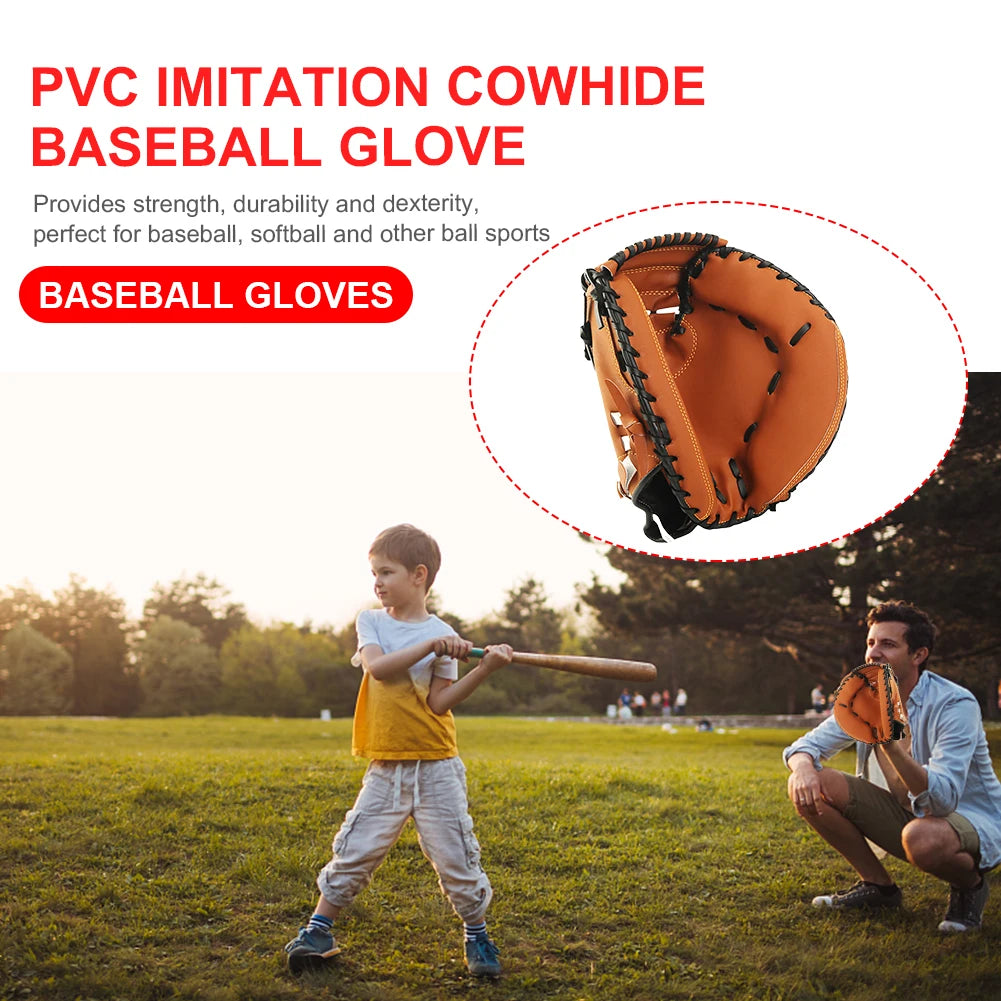 Shunmaii PU Leather Catcher Mitt For Baseball And Softball