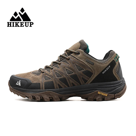 HIKEUP Mens Hiking Shoes Breathable Lace Up Trek Sneakers