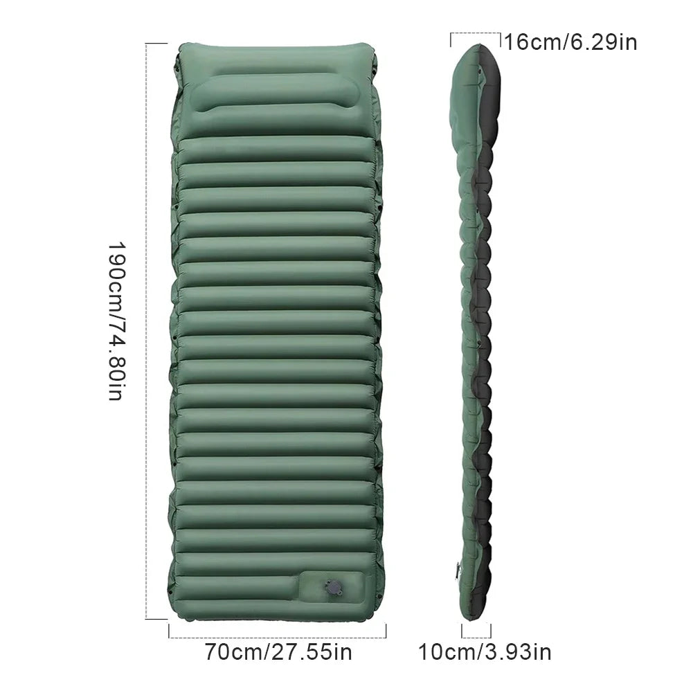 AZURAOKEYCN Ultralight Camping Mat With Pump Pillow Outdoors