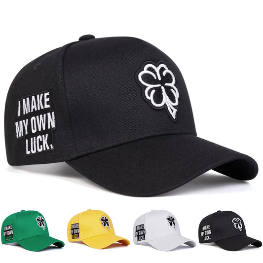 Four Leaf Clover Embroidered Baseball Cap Unisex Hat