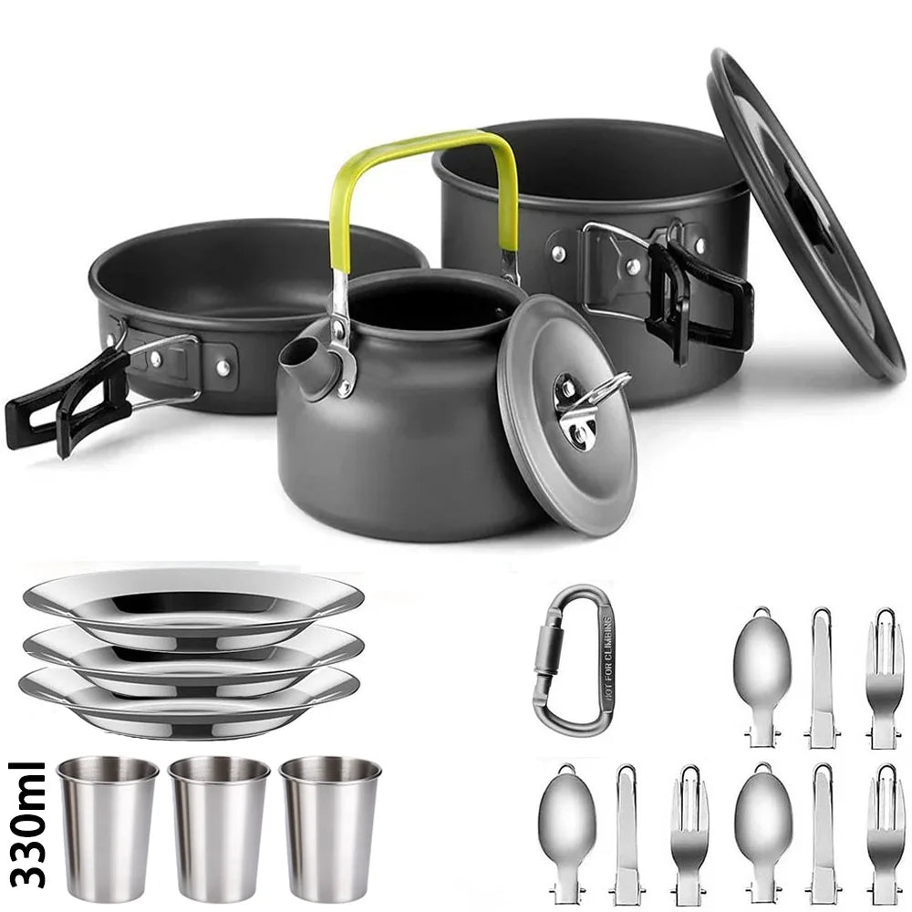 LISM Camping Cookware Set Nonstick Travel Outdoor Picnic