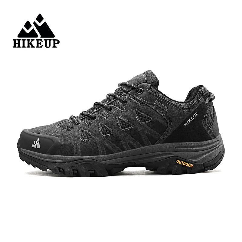 HIKEUP Mens Hiking Shoes Breathable Lace Up Trek Sneakers