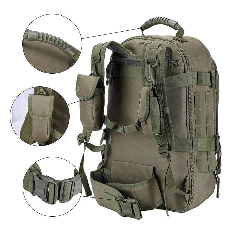 JD Performance Gear Tactical Backpack With Molle For Hiking