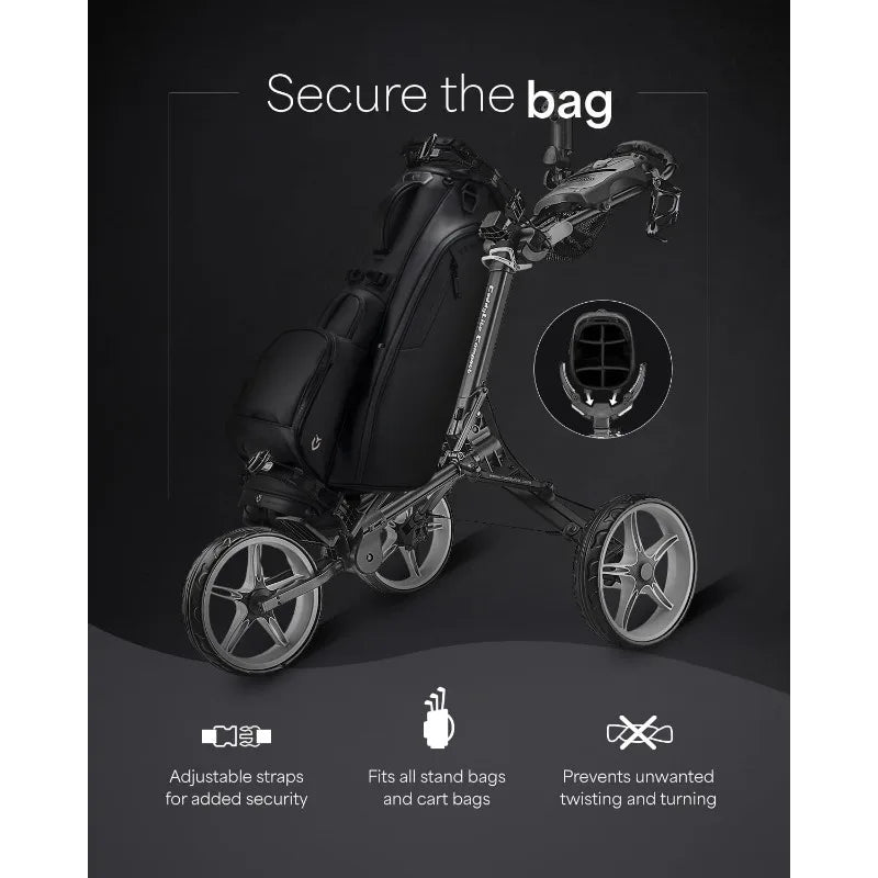 YTYIN Caddytek Caddylite Lightweight 3-Wheel Golf Push Cart