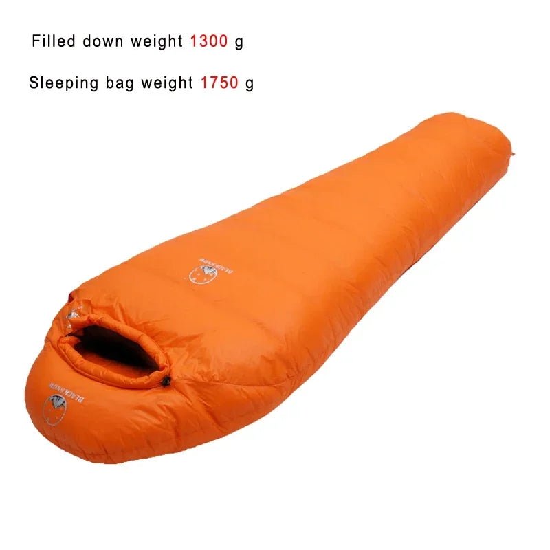 BlackSnow Goose Down Mummy Sleeping Bag For Winter Camping