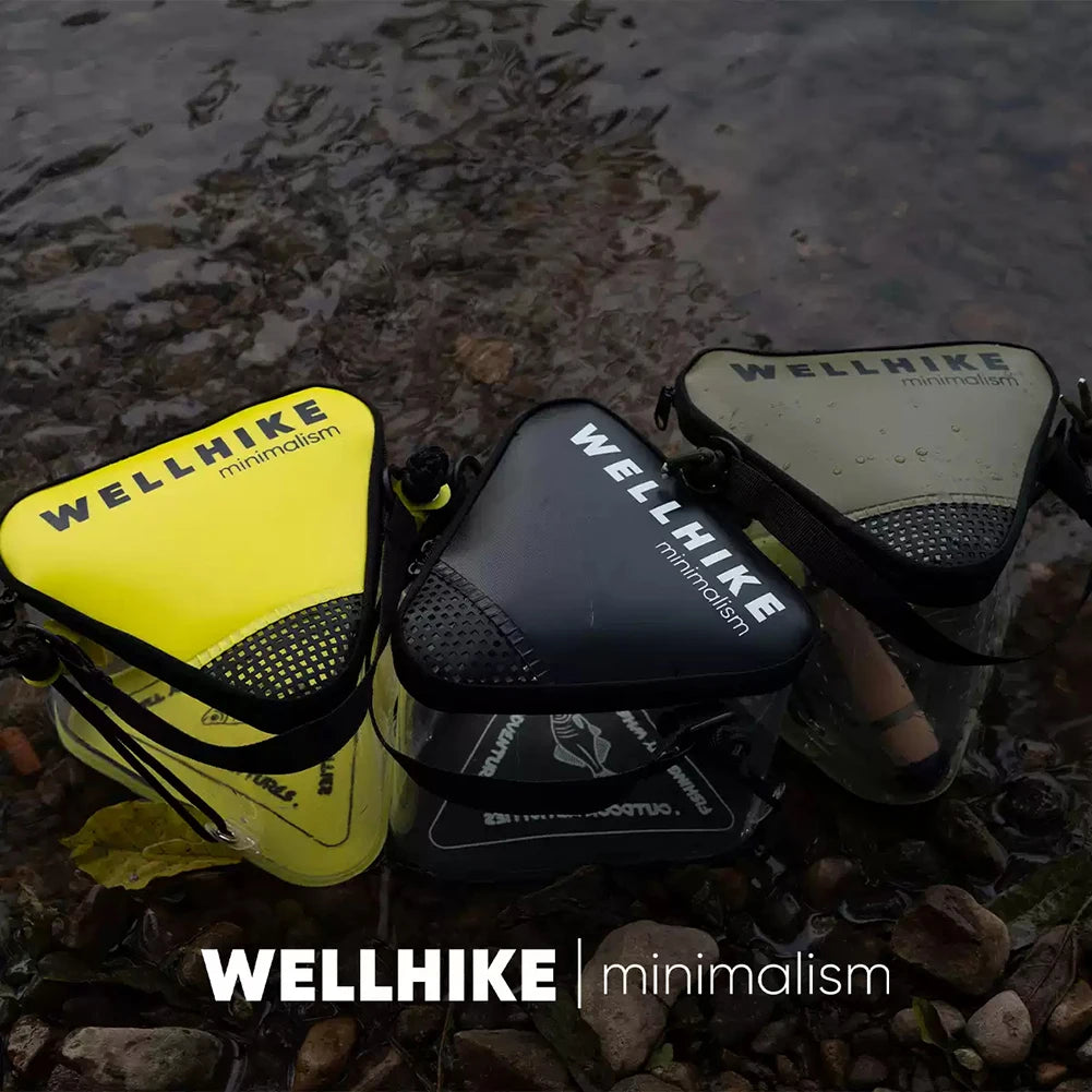 WELLHIKE Collapsible Outdoor Live Fish Bucket with Breathable Mesh Lid