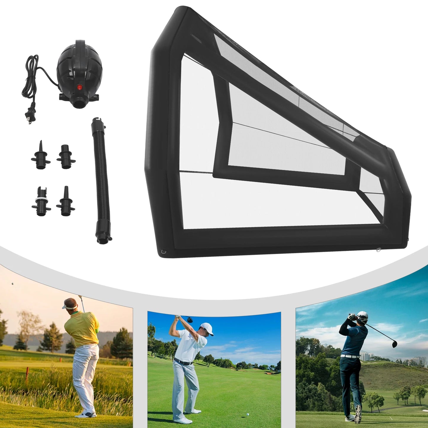 Hign Concerned Chemical Inflatable Golf Practice Net Cage