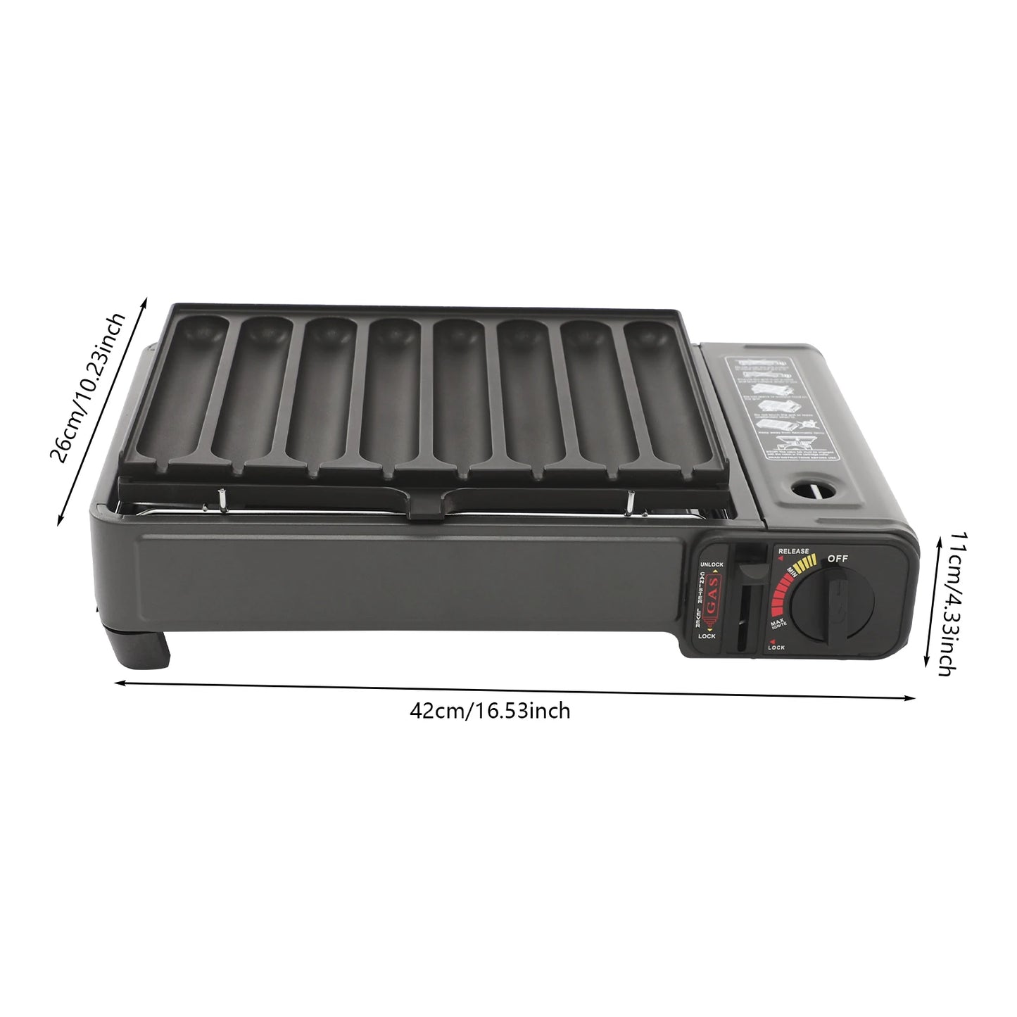 JD Performance Gear Gas Grill Stove With Sausage Plate