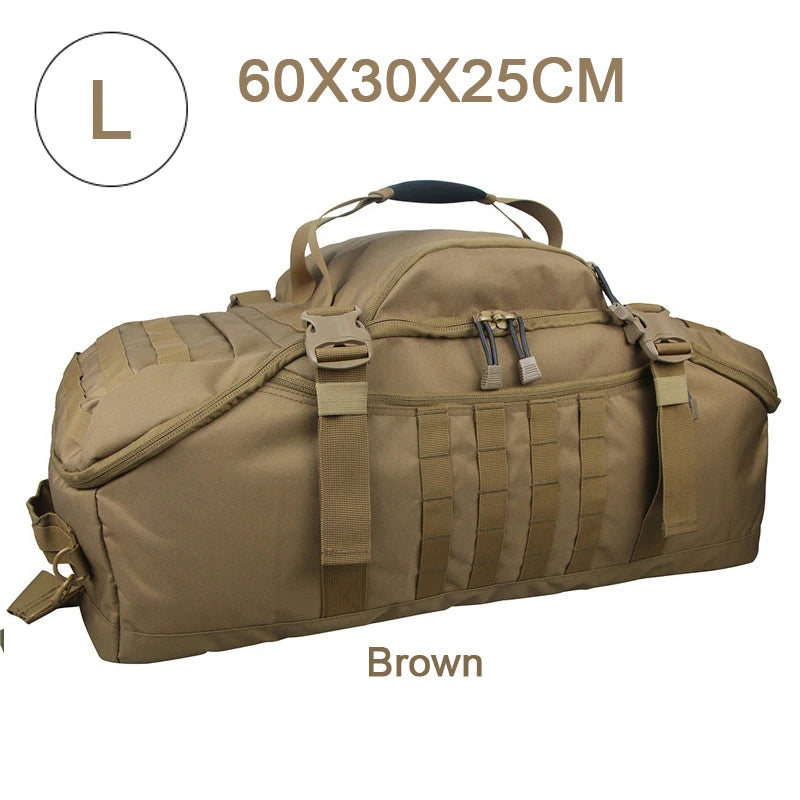 QCN Tactical Travel Bag Molle Duffle for Camping and Hiking