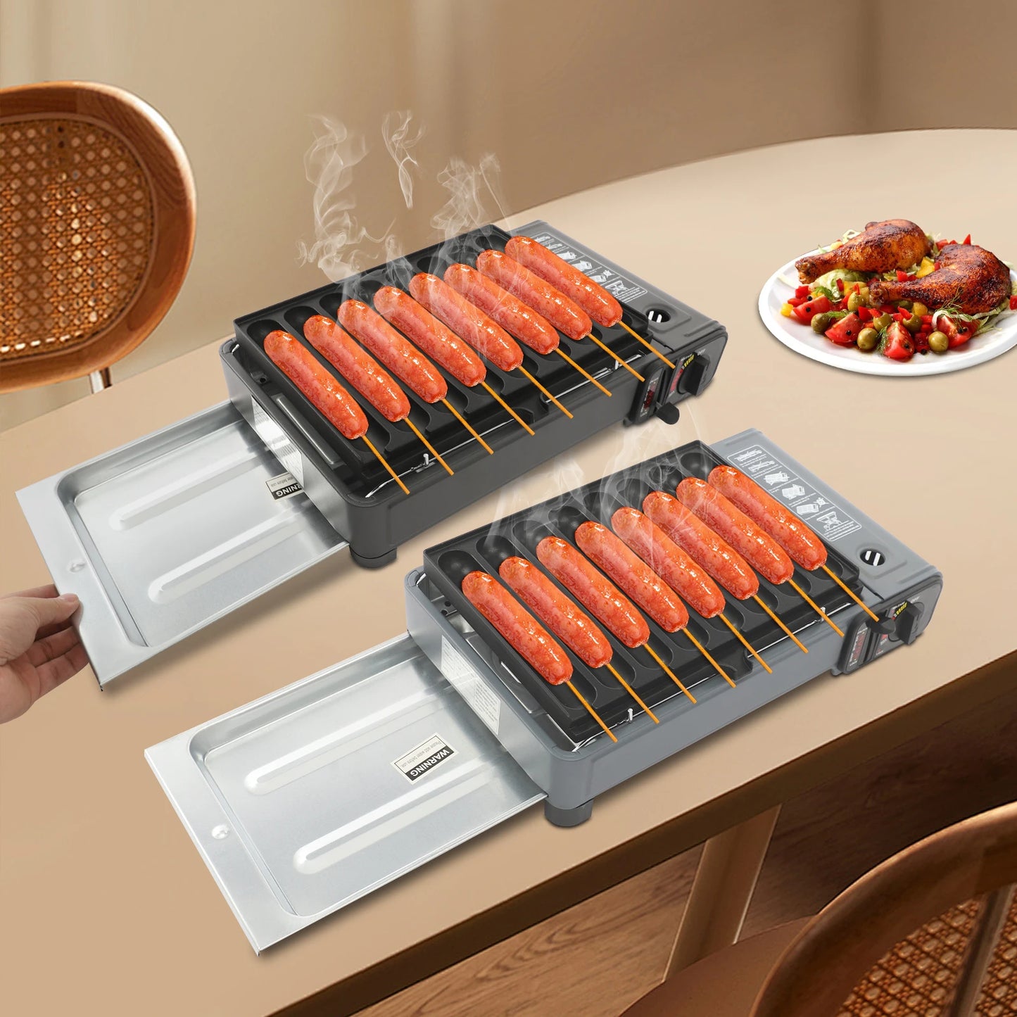 JD Performance Gear Gas Grill Stove With Sausage Plate
