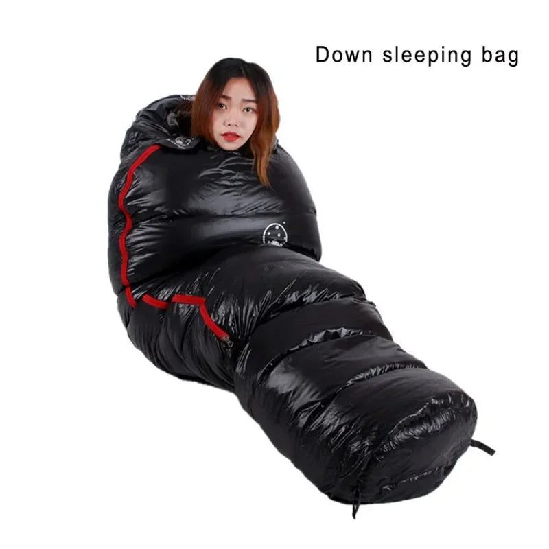 BlackSnow Goose Down Mummy Sleeping Bag For Winter Camping