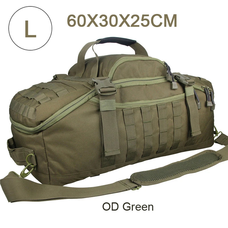 QCN Tactical Travel Bag Molle Duffle for Camping and Hiking