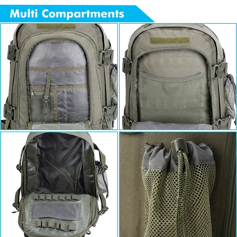 JD Performance Gear Tactical Backpack With Molle For Hiking