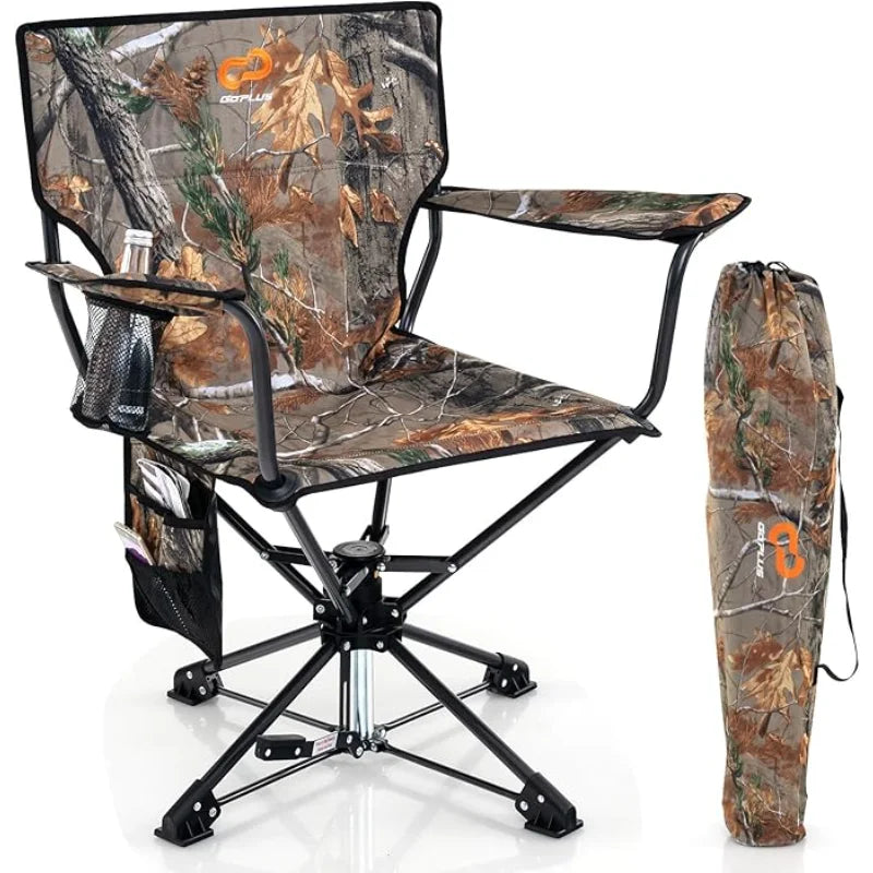 YTYIN Go Plus Swivel Camping Chair With Cup Holder Bag