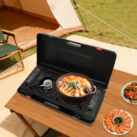 NONEDisposable 2 Burner Portable Camping Stove Baking Pan