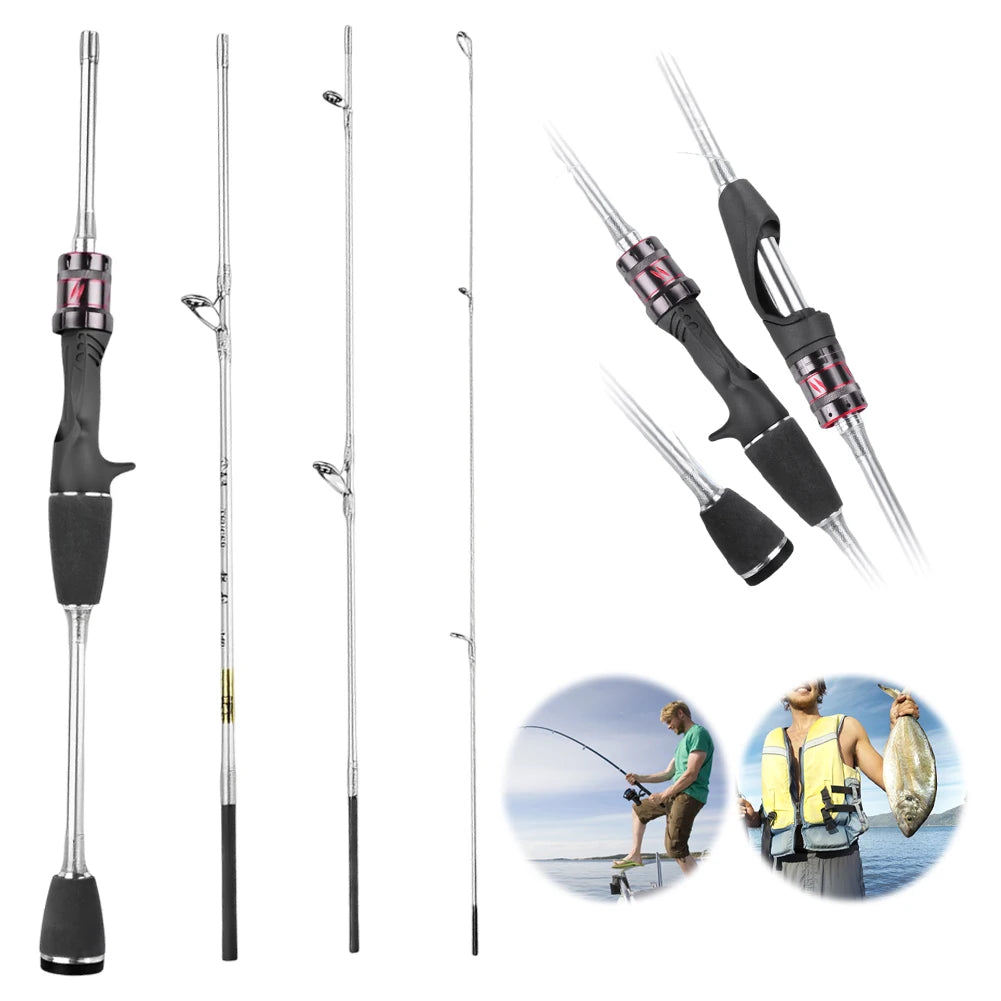 Hign-Concerned Ultralight Carbon Baitcasting Fishing Rod Portable