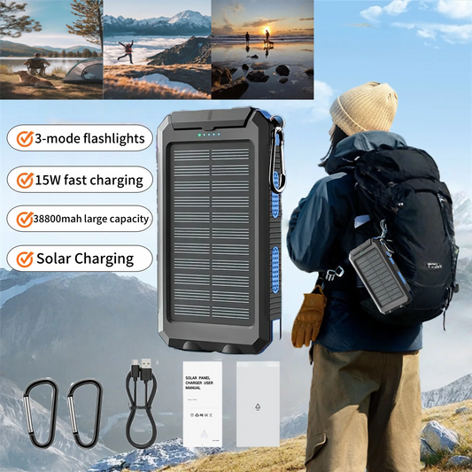 JD Performance Gear Waterproof Solar Power Bank 38800mAh