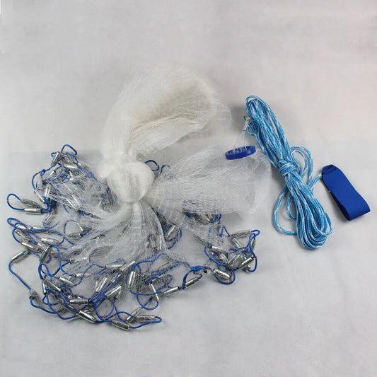 Hign-Concerned 10FT Nylon Cast Fishing Net Outdoor Trap Mesh