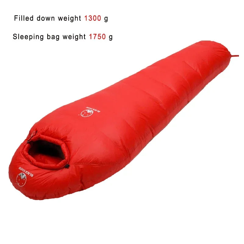 BlackSnow Goose Down Mummy Sleeping Bag For Winter Camping