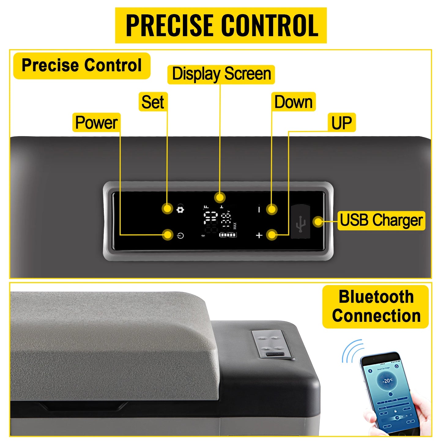 JD Performance Gear SucceBuy Portable Car Refrigerator