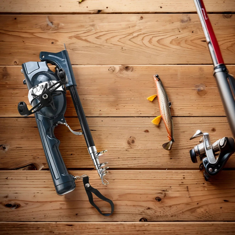 Portable Telescopic Fishing Rod With Reel Carbon Fiber