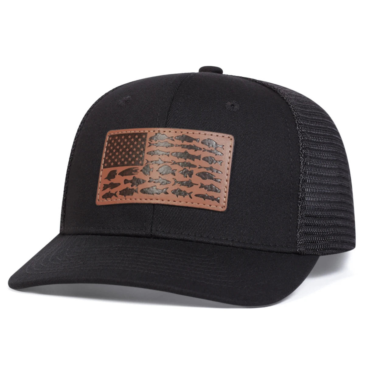 Zhejiang Little Fish Flag Leather Label Baseball Cap