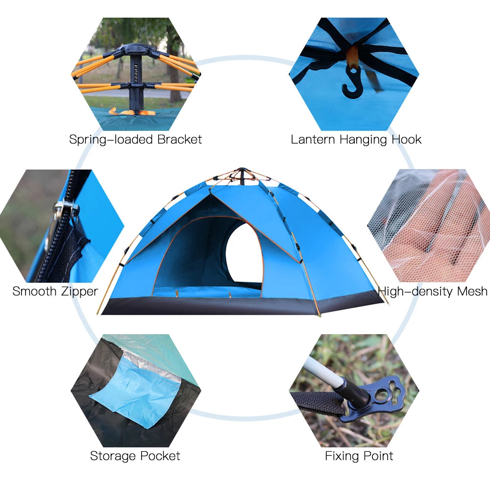 Building Quick Automatic Pop Up Canvas Car Roof Tent