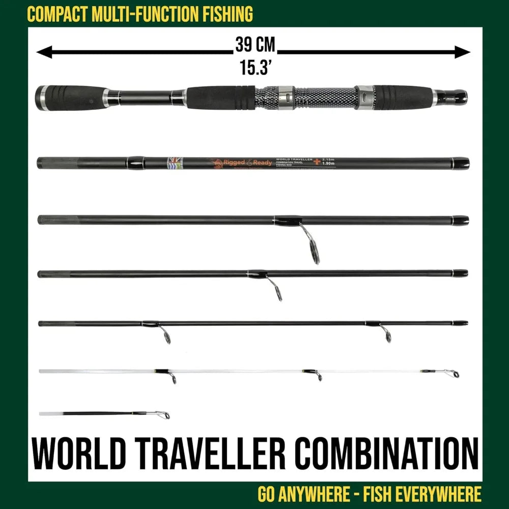 JD Performance Gear Travel Fishing Rod and Reel Case Set