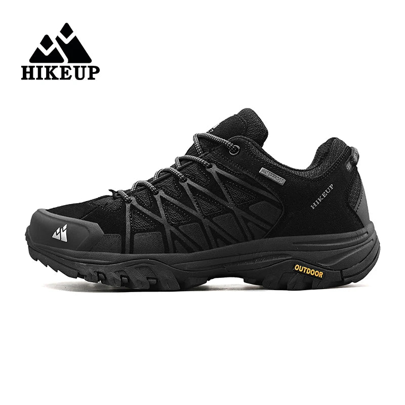 HIKEUP Mens Hiking Shoes Breathable Lace Up Trek Sneakers