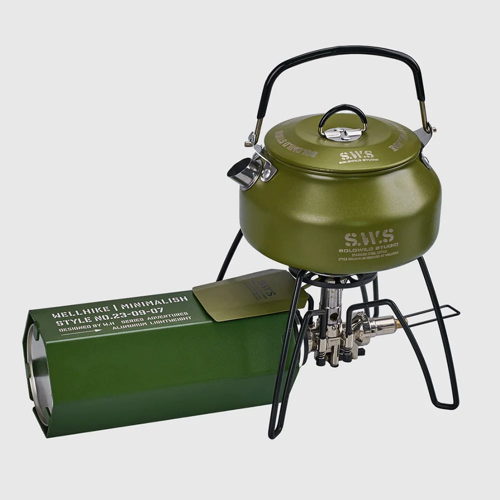 Outdoor Camping Stainless Steel Kettle With Smooth Grip
