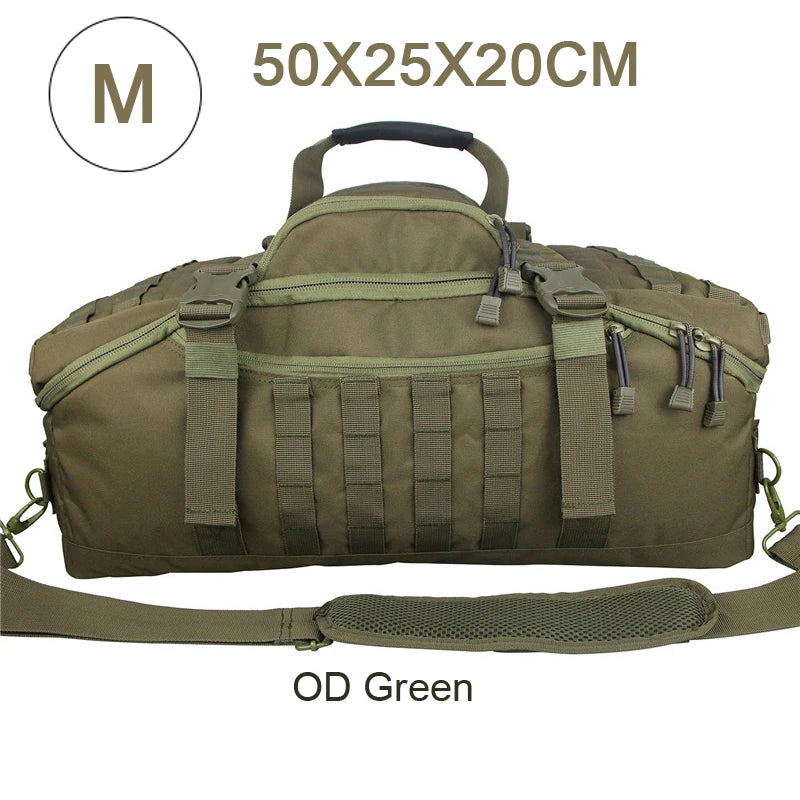 QCN Tactical Travel Bag Molle Duffle for Camping and Hiking
