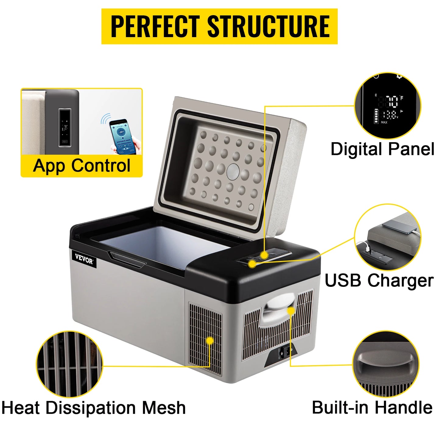 JD Performance Gear SucceBuy Portable Car Refrigerator