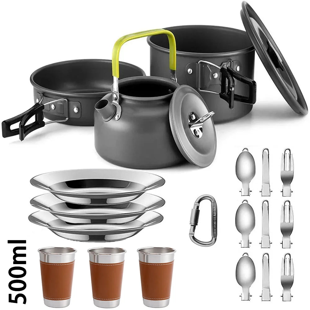 LISM Camping Cookware Set Nonstick Travel Outdoor Picnic