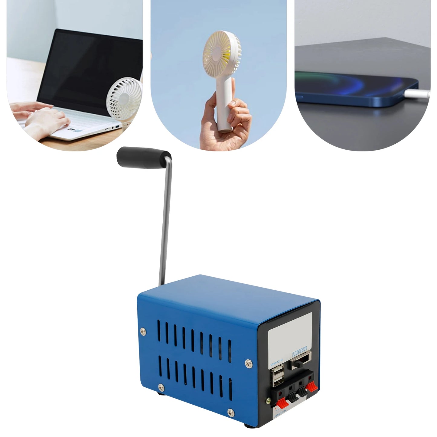 Portable Hand Crank Generator Emergency Power For Outdoor Camping Phones
