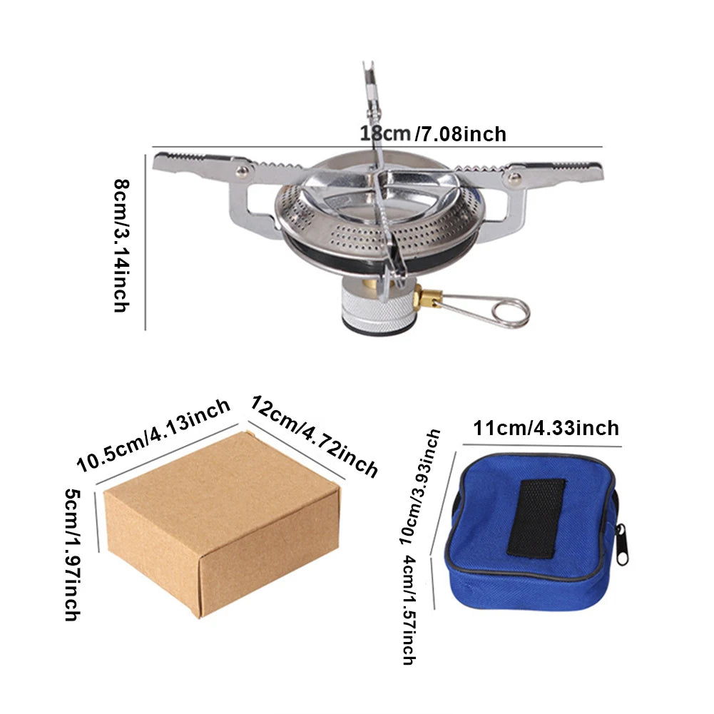 Shunmaii Portable Gas Stove With Adjustable Flame Storage Bag