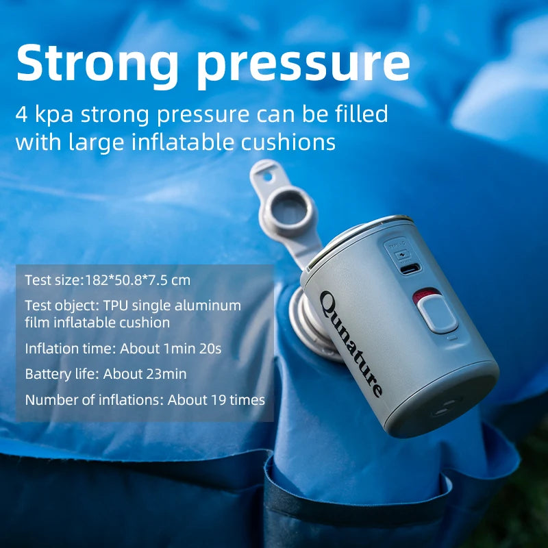 Qunature Multifunctional Electric Air Pump for Camping Air Mattress Inflation