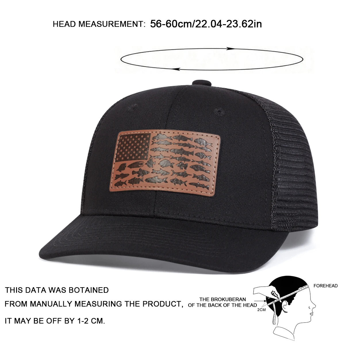 Zhejiang Little Fish Flag Leather Label Baseball Cap