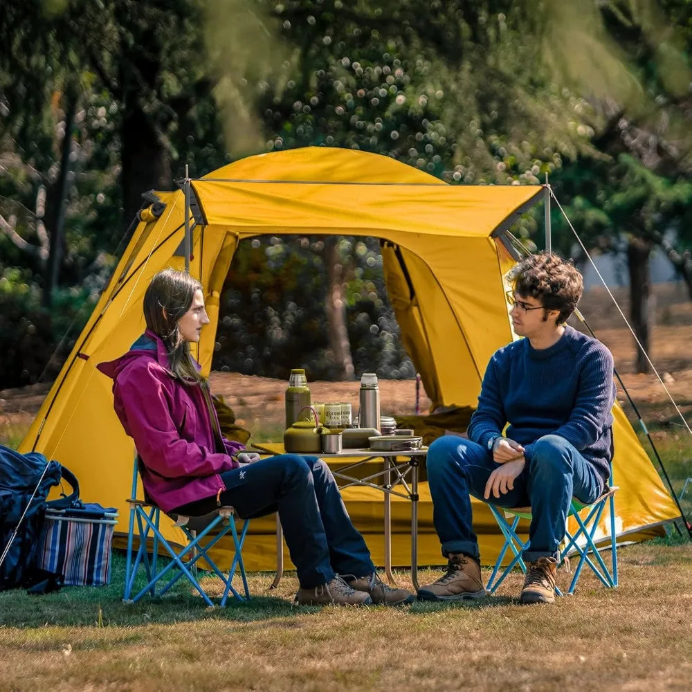 Building Waterproof Family Camping Tent With Porch Canopy