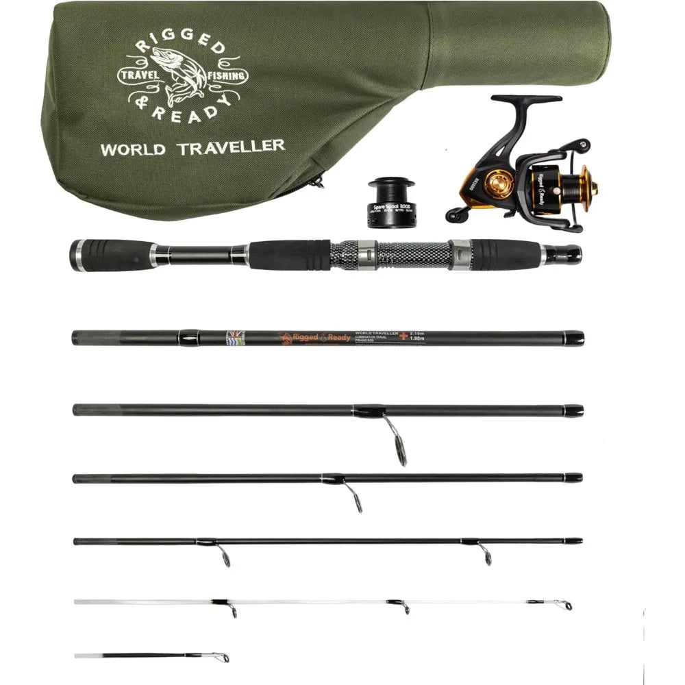JD Performance Gear Travel Fishing Rod and Reel Case Set