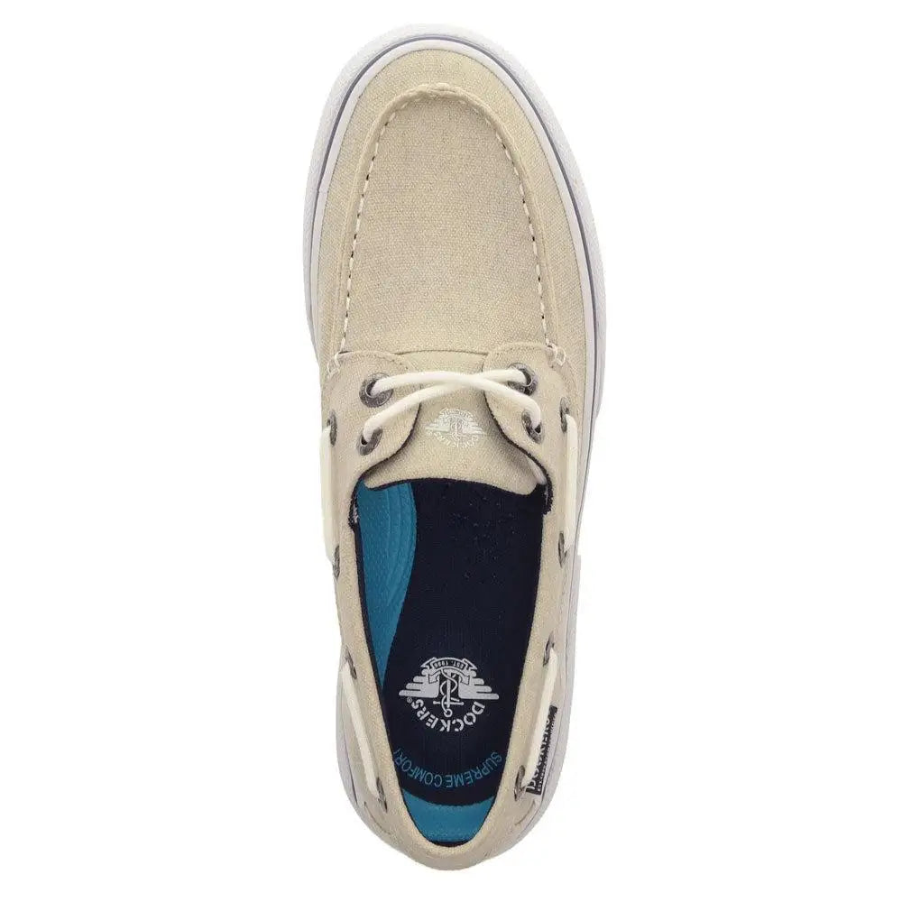 Dockers Men Rowe Canvas Boat Shoe Lace Up Casual Shoes