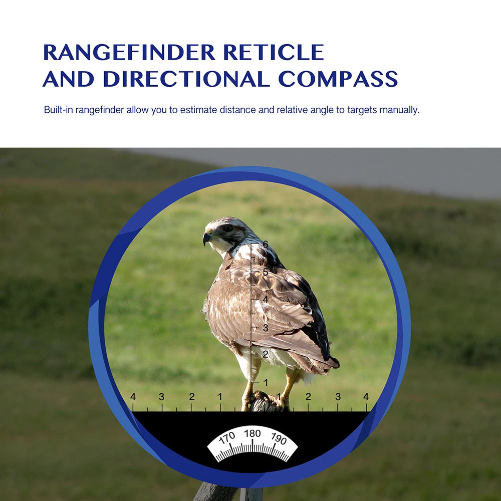 Marine Binoculars Waterproof Rangefinder Compass BAK4 FMC